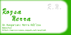 rozsa merra business card